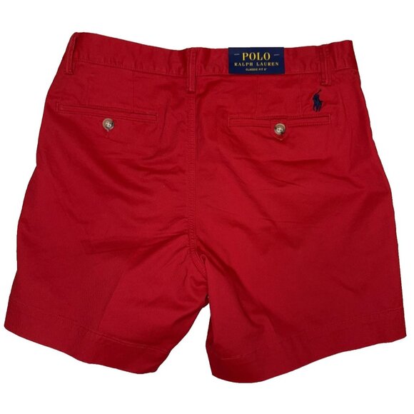 Polo Ralph Lauren Mens Size 33 Red Classic Fit 6" Stretch Chino Shorts - Picture 9 of 10